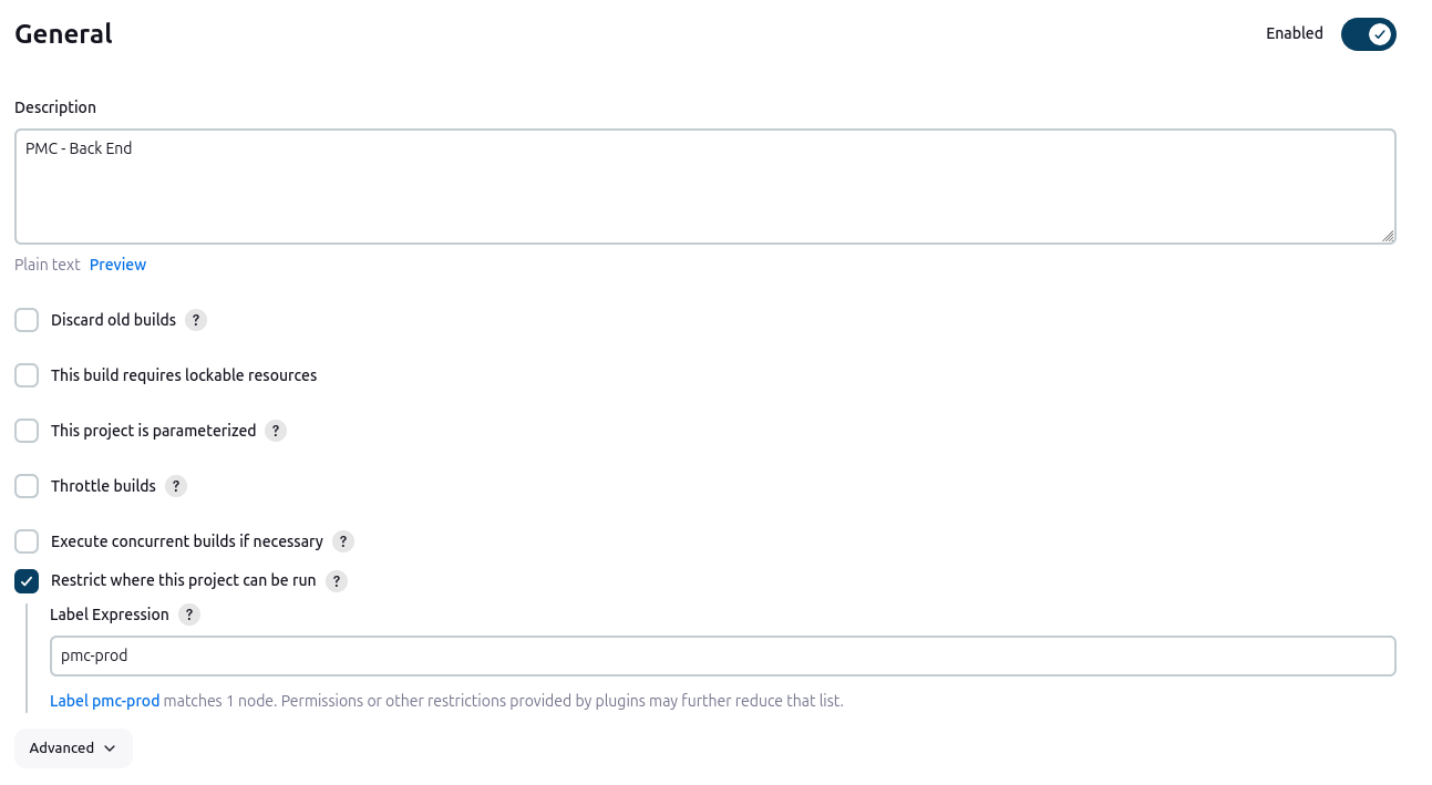Použití při buildu