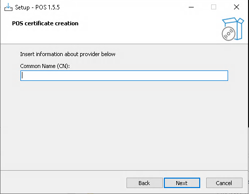 Instalační soubor POS 02