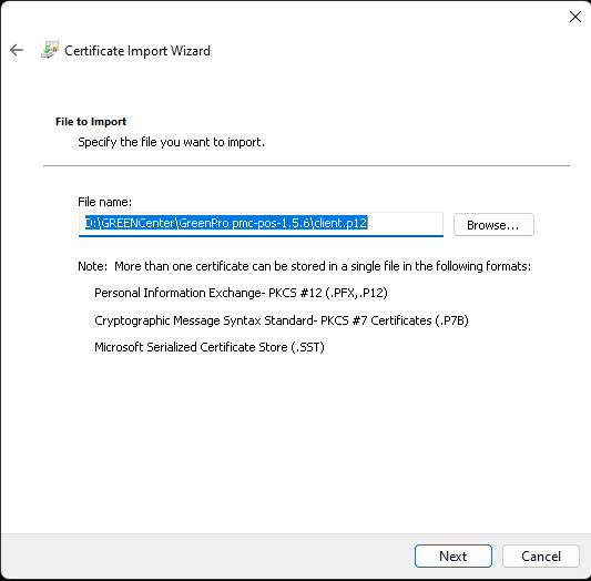 Manuální instalace POS 02